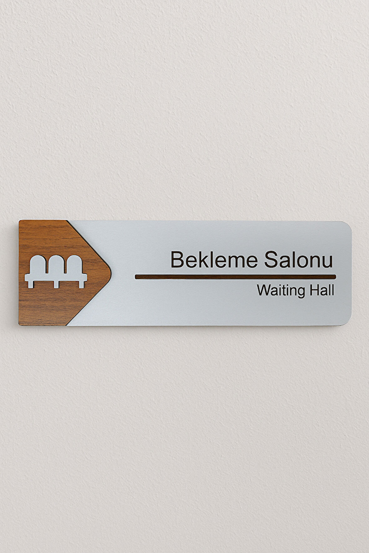 Bekleme Salonu Ofis Oda Kapı İsimliği Yönlendirme Tabelası Levhası Kişiselleştirilebilir