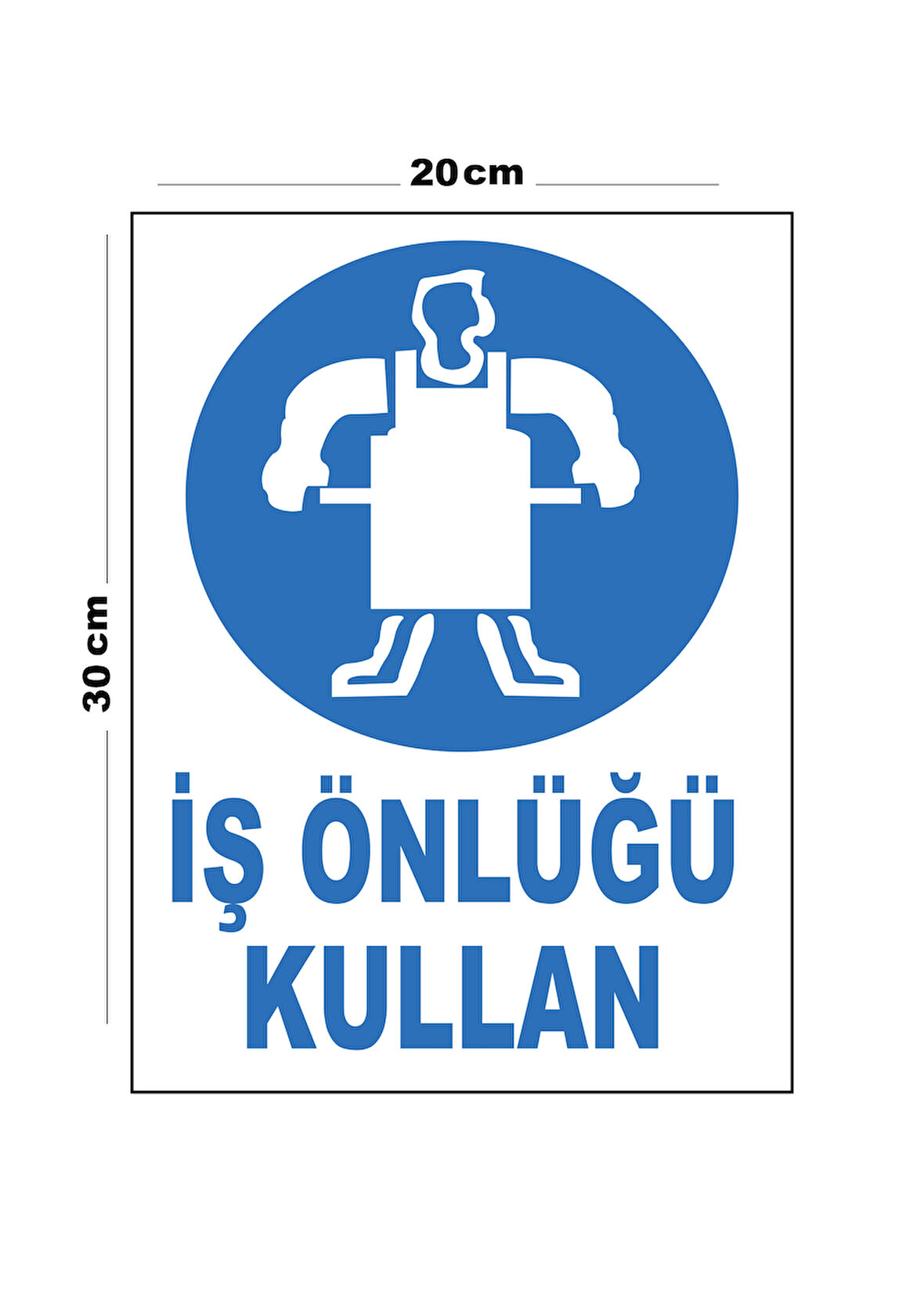 Metal İş Önlüğü Kullan 20cm x 30cm A4 Büyüklüğünde Uyarı Levhası Yönlendirme Tabelası