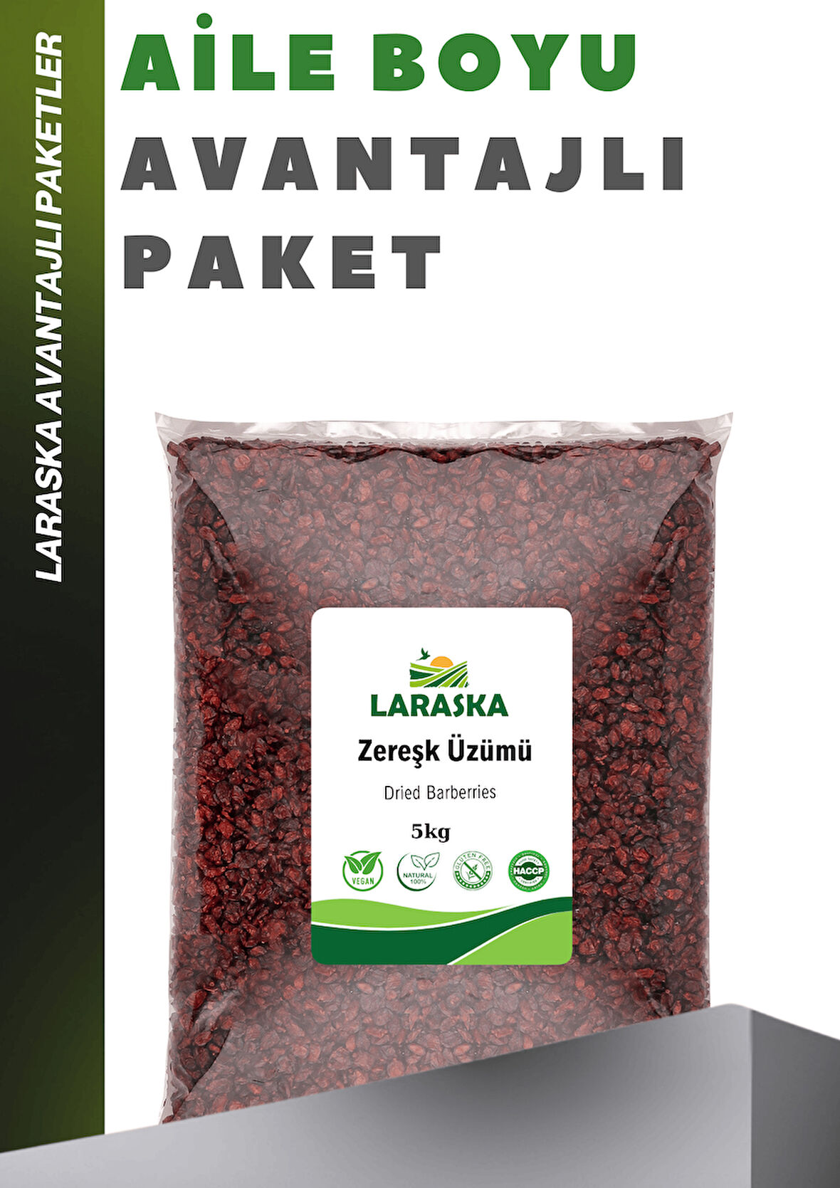 Kuru Zereşk (barberries) 5 Kg Yeni Mahsül 1. Kalite Iran Üzümü Zereshk Avantajlı Paket