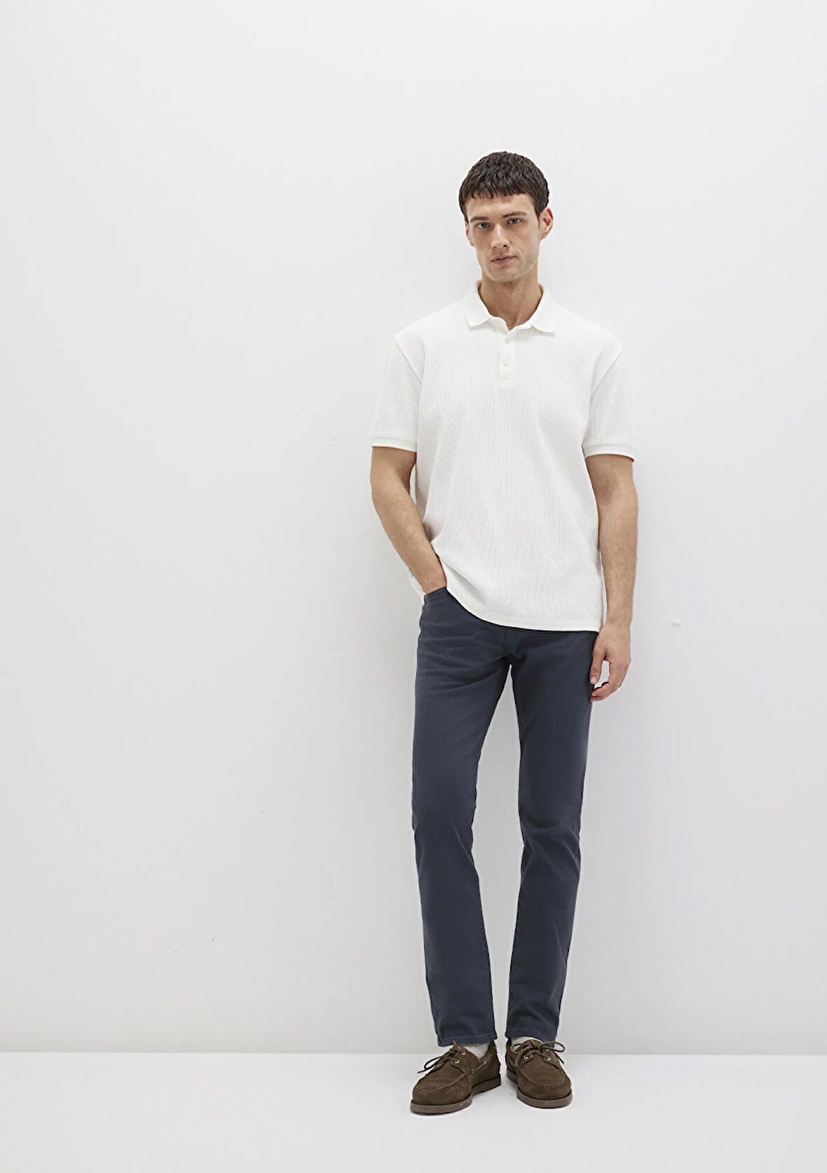 Marcus Mavi Yıkamalı Comfort Gabardin Pantolon 0035132609