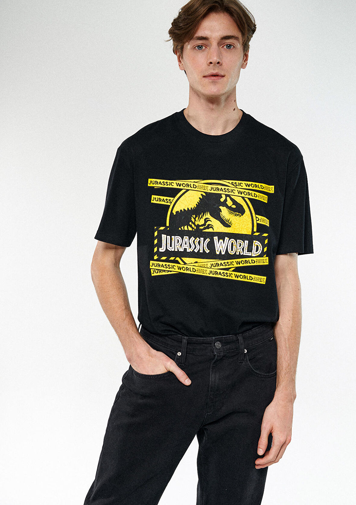 Mavi Jurassic World Baskılı Siyah Tişört 0611294-900