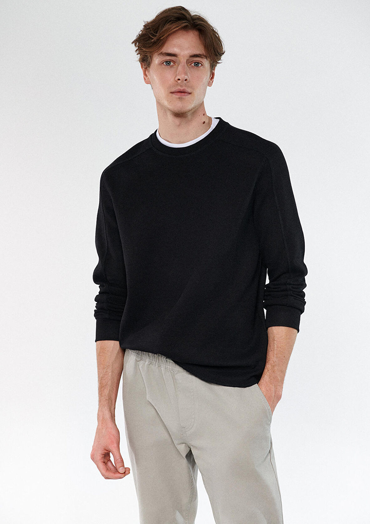 Mavi Uzun Kollu Siyah Tişört 0610106-900