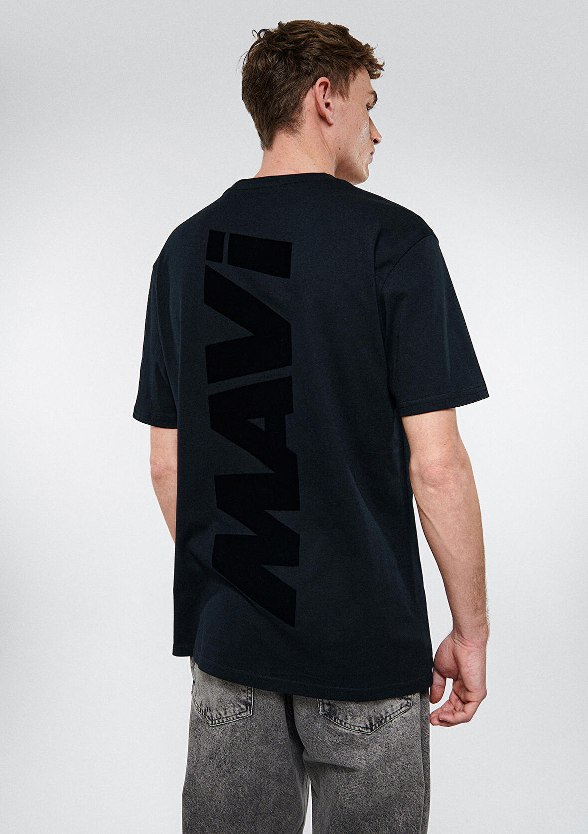 Mavi Logo Baskılı Siyah Tişört 0611313-900