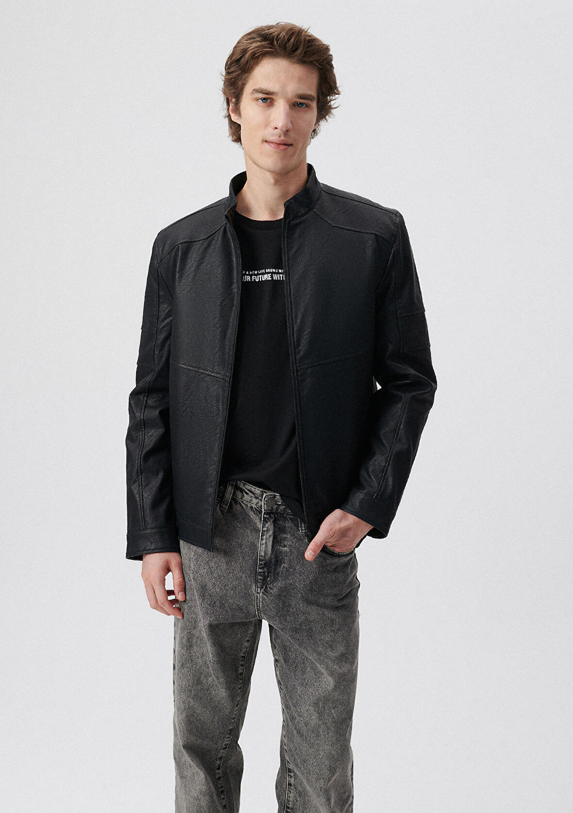 Mavi Siyah Biker Ceket 0110258-71379