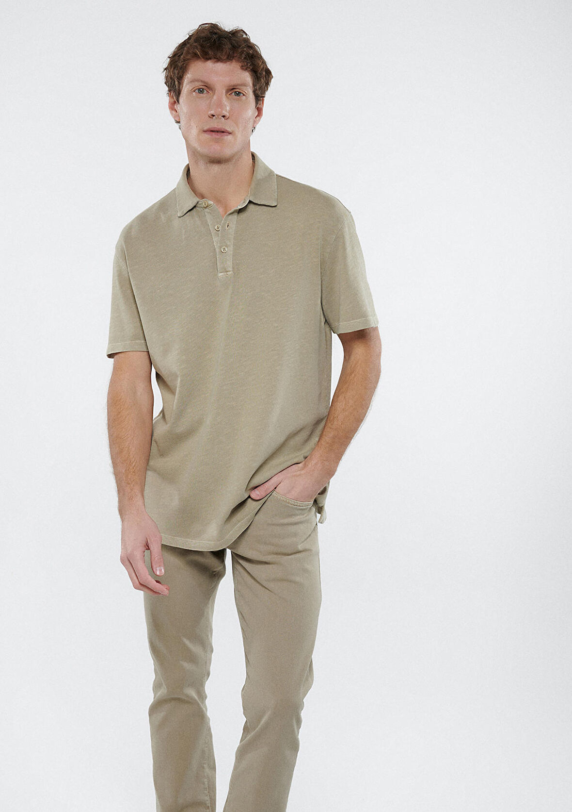 Mavi Bej Polo Tişört 0611325-70338