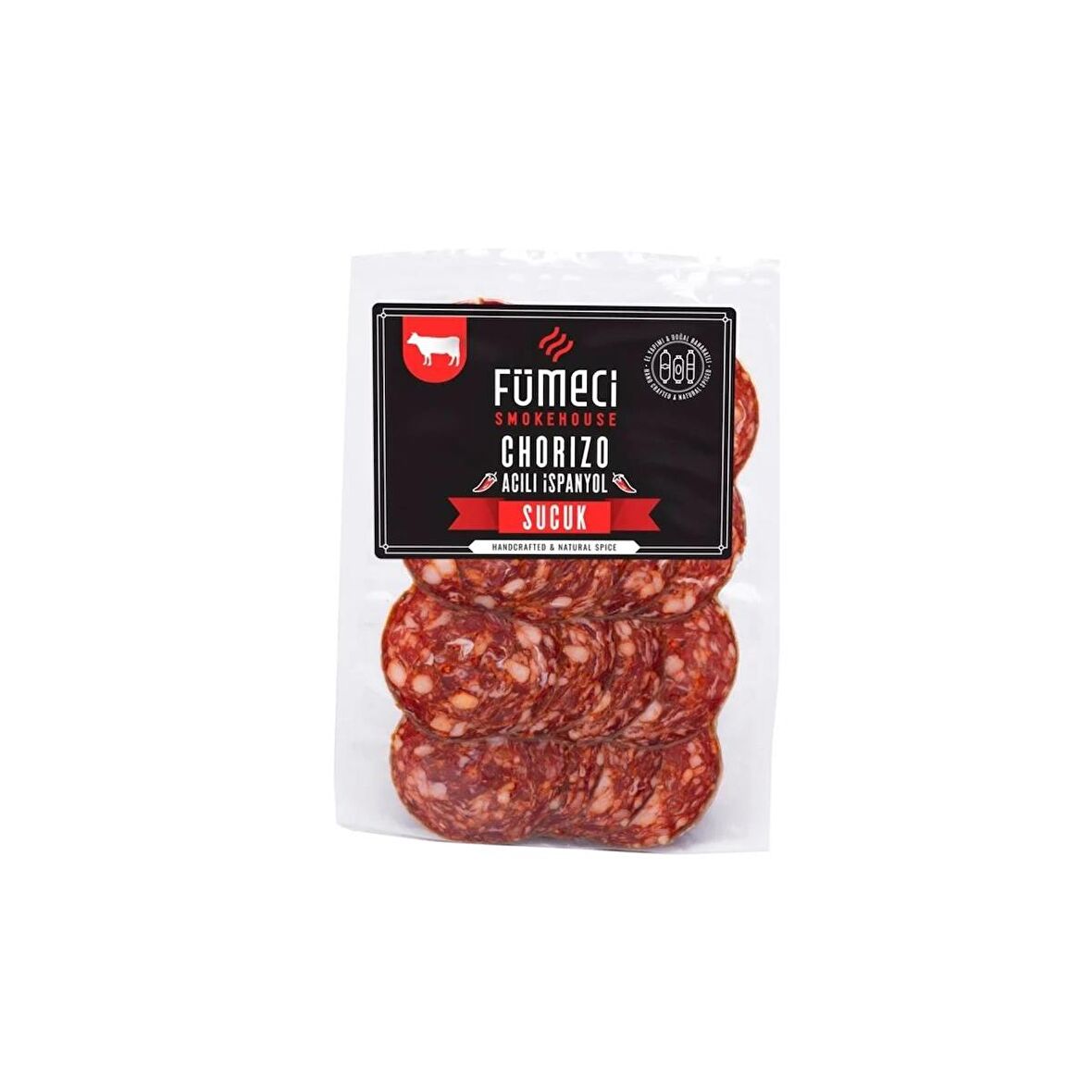 Fümeci Smokehouse %100 Dana Fermente İspanyol Sucuk Acılı Chorizo 1000 g e