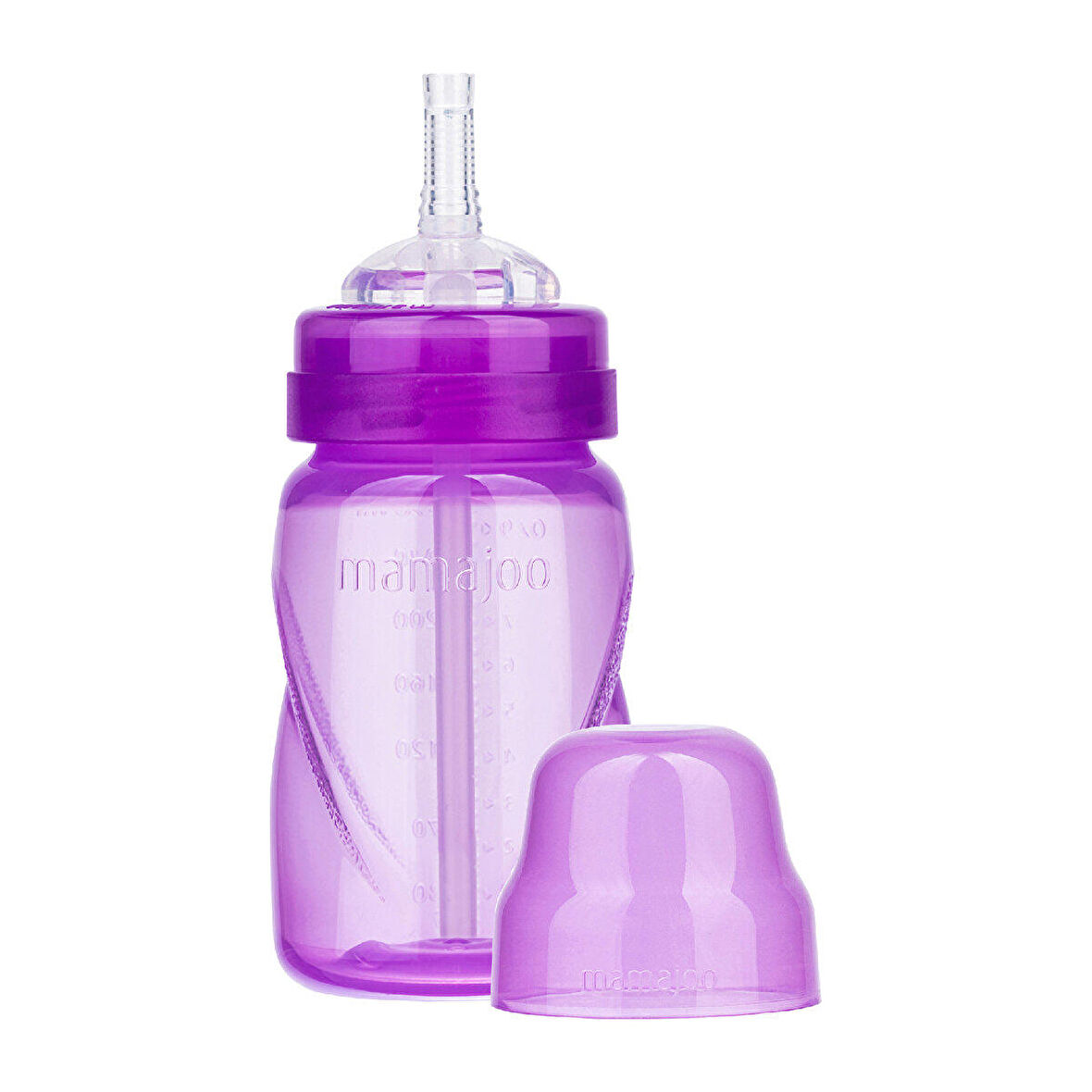 Mamajoo Akıtmaz Pipetli Bardak Mor 270 ml