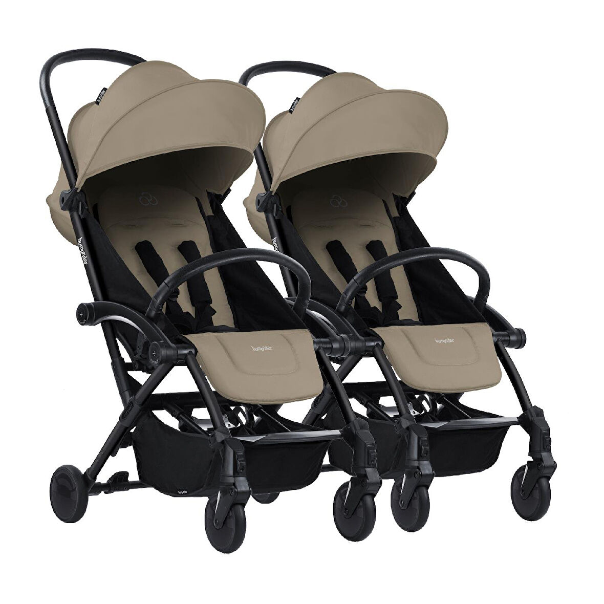 Bumprider Connect³ İkiz Bebek Arabası / Black - Sand