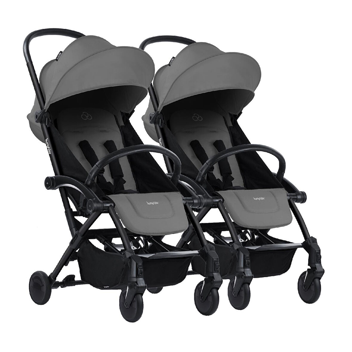 Bumprider Connect³ İkiz Bebek Arabası / Black - Grey