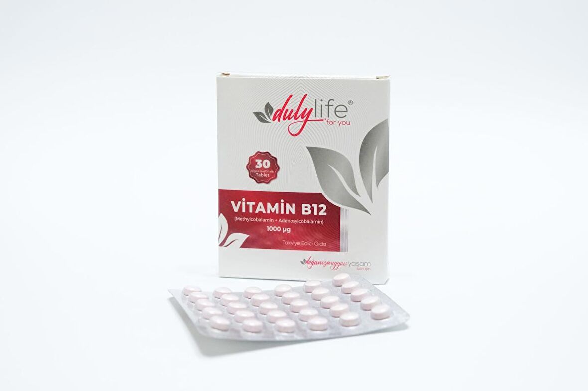 DULYLIFE VİTAMİN B12 30 ÇİĞNEME TABLETİ