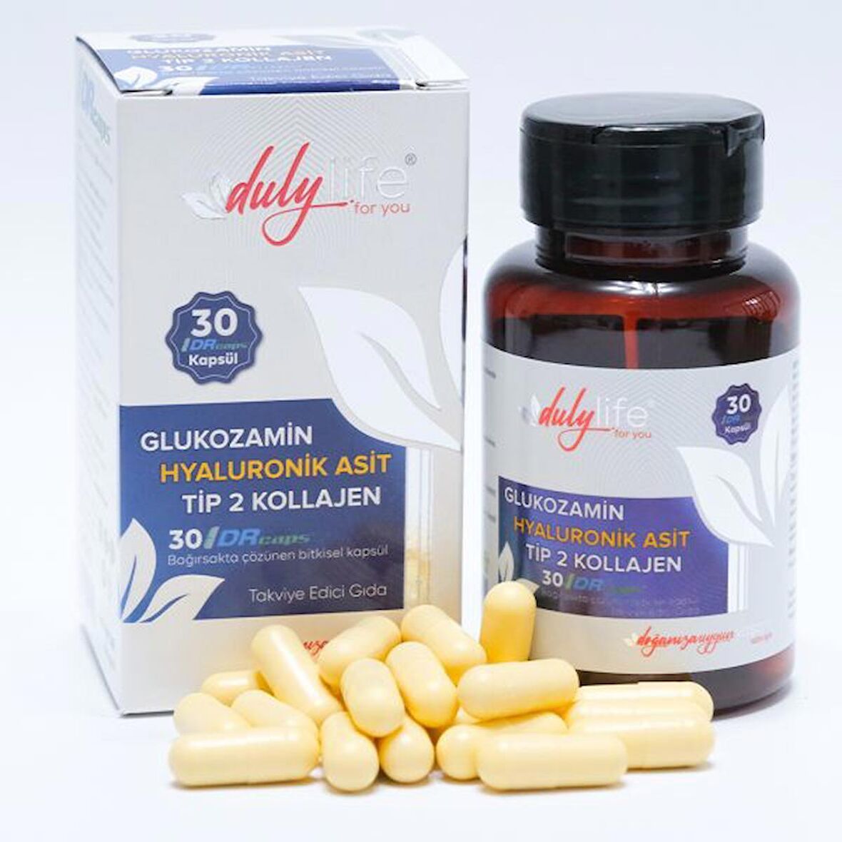 DULYLIFE GLUKOZAMİN+HYALURONİK ASİT+TİP 2 KOLLAJEN 30 DRCAPS KAPSÜL