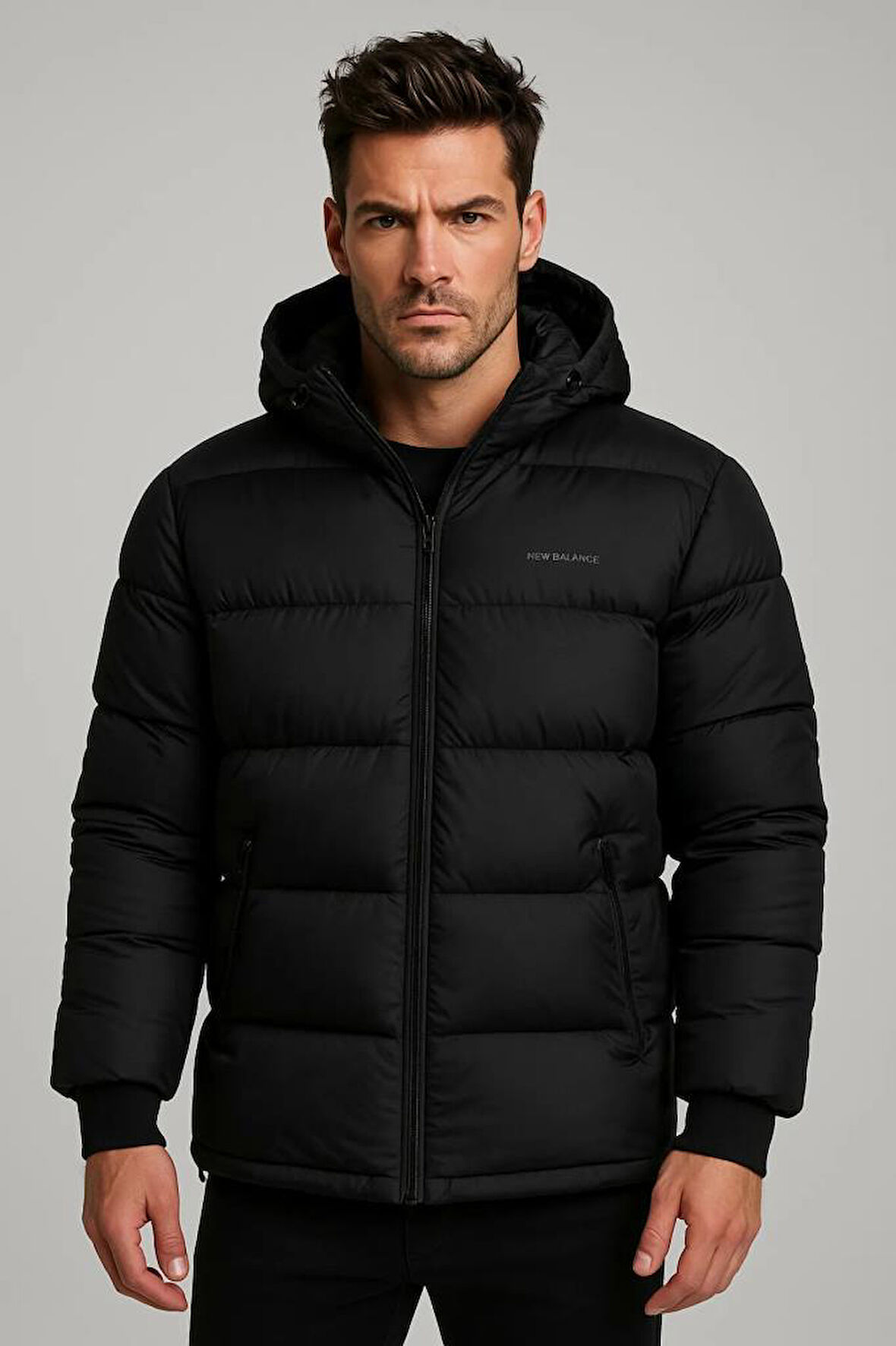 NEW BALANCE MPJ3122-BK PUFFER JACKET SIYAH ERKEK MONT