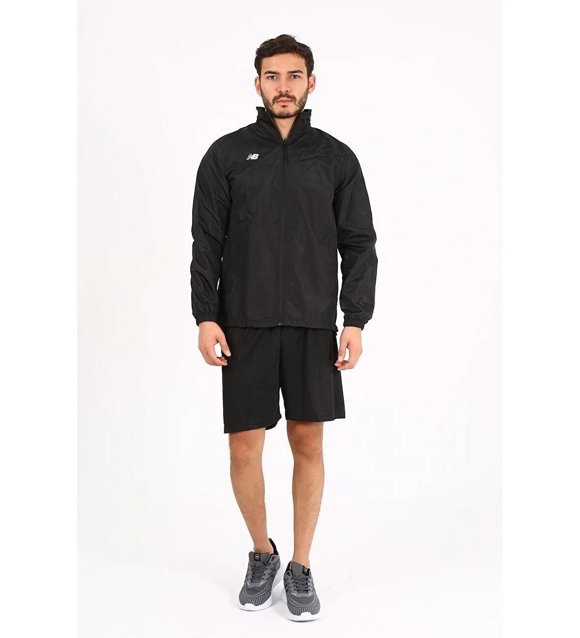 New Balance Erkek Yağmurluk - Tsj2207-bk