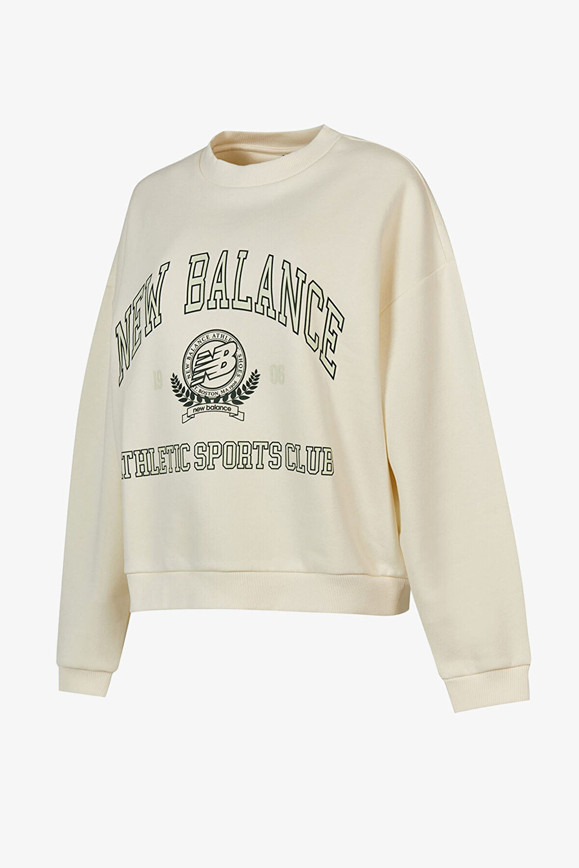 New Balance Lifestyle Kadın Beyaz Sweatshirt WNC3404-SST