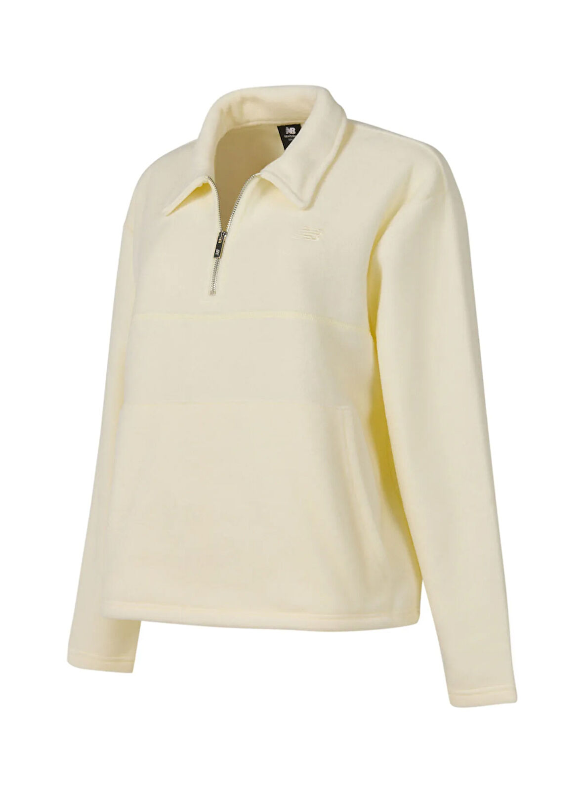 New Balance WNC3520-SST Lifestyle Women Half Zi Bej Dik Yaka Regular Fit Düz Kadın Sweatshırt