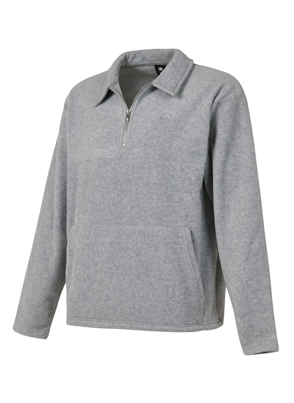 New Balance MNC3520-AG Lifestyle Men Half Zip Gri Dik Yaka Regular Fit Düz Erkek Sweatshırt