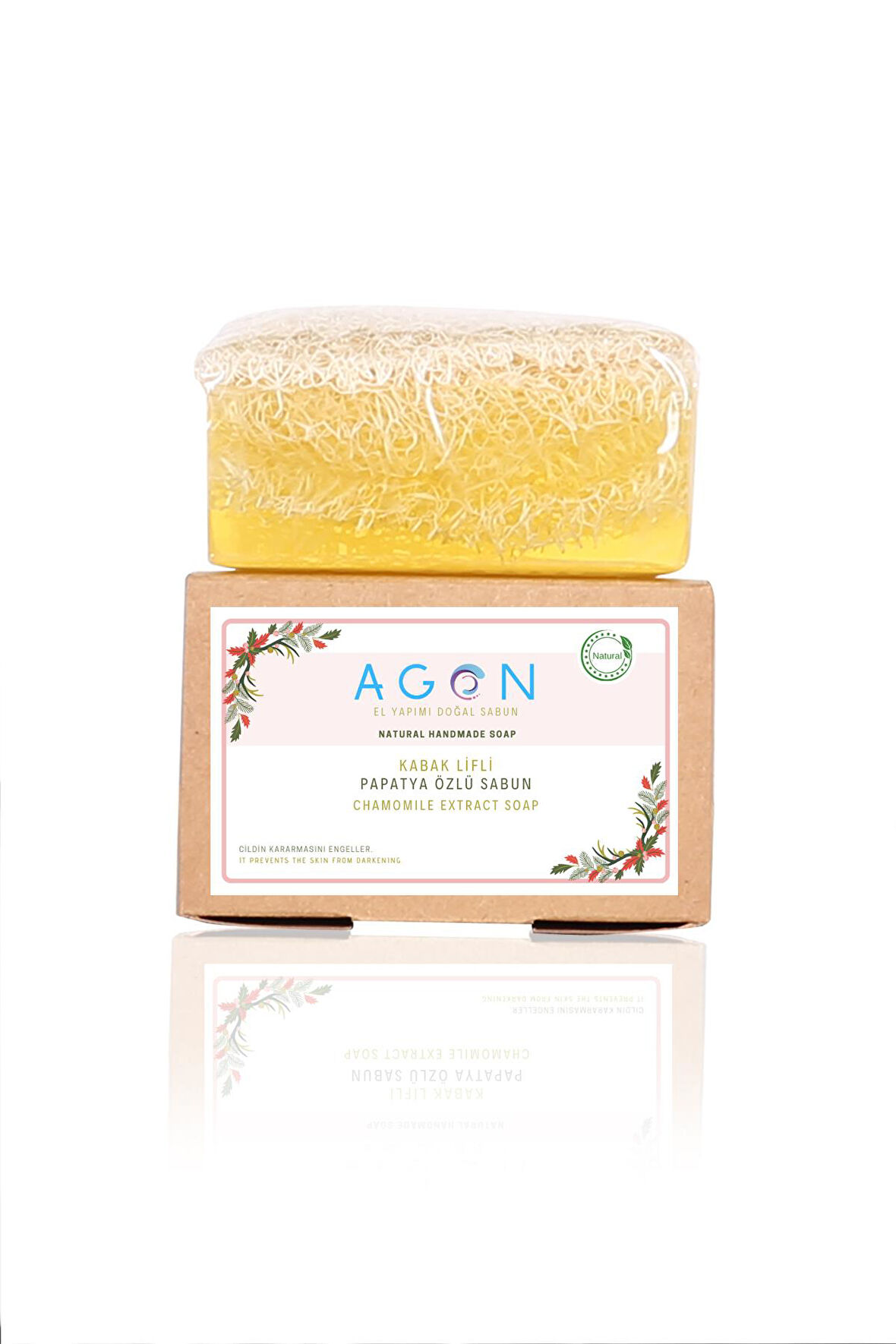 Agon El Yapımı Doğal Kabak Lifli Papatya Özlü Sabun 120 gr