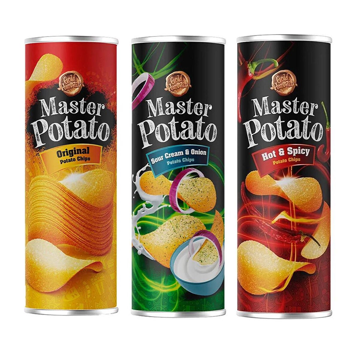 Master Potato Cips 160 gr 3 lü Karma Paket 