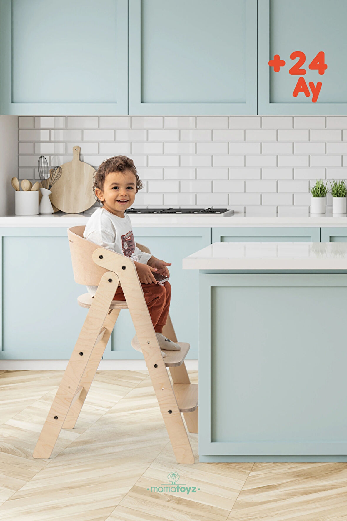Mychair Naturel Renk Only Chair - Sadece Sandalyesi / Mama Sandalyesi