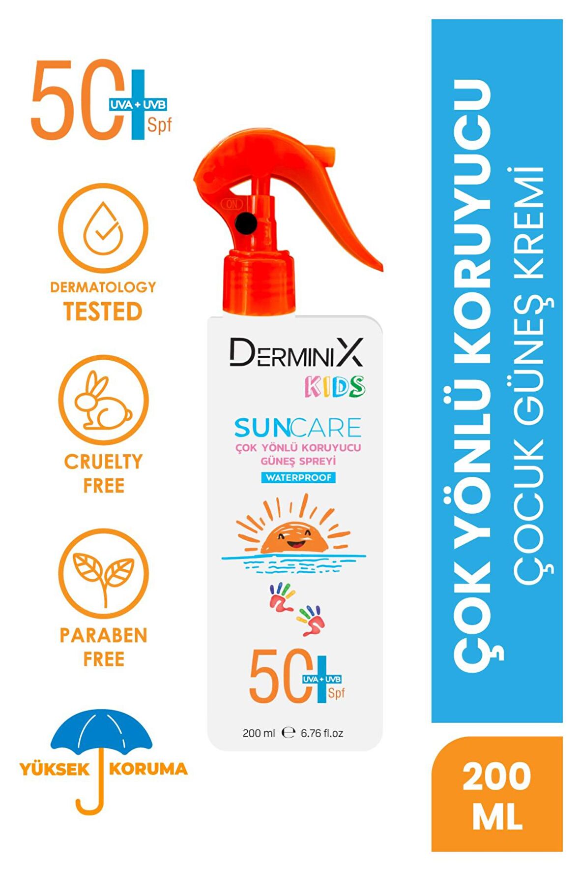Kids Suya Dayanıklı Çocuk Güneş Kremi SPF50 UVA+UVB 200ml