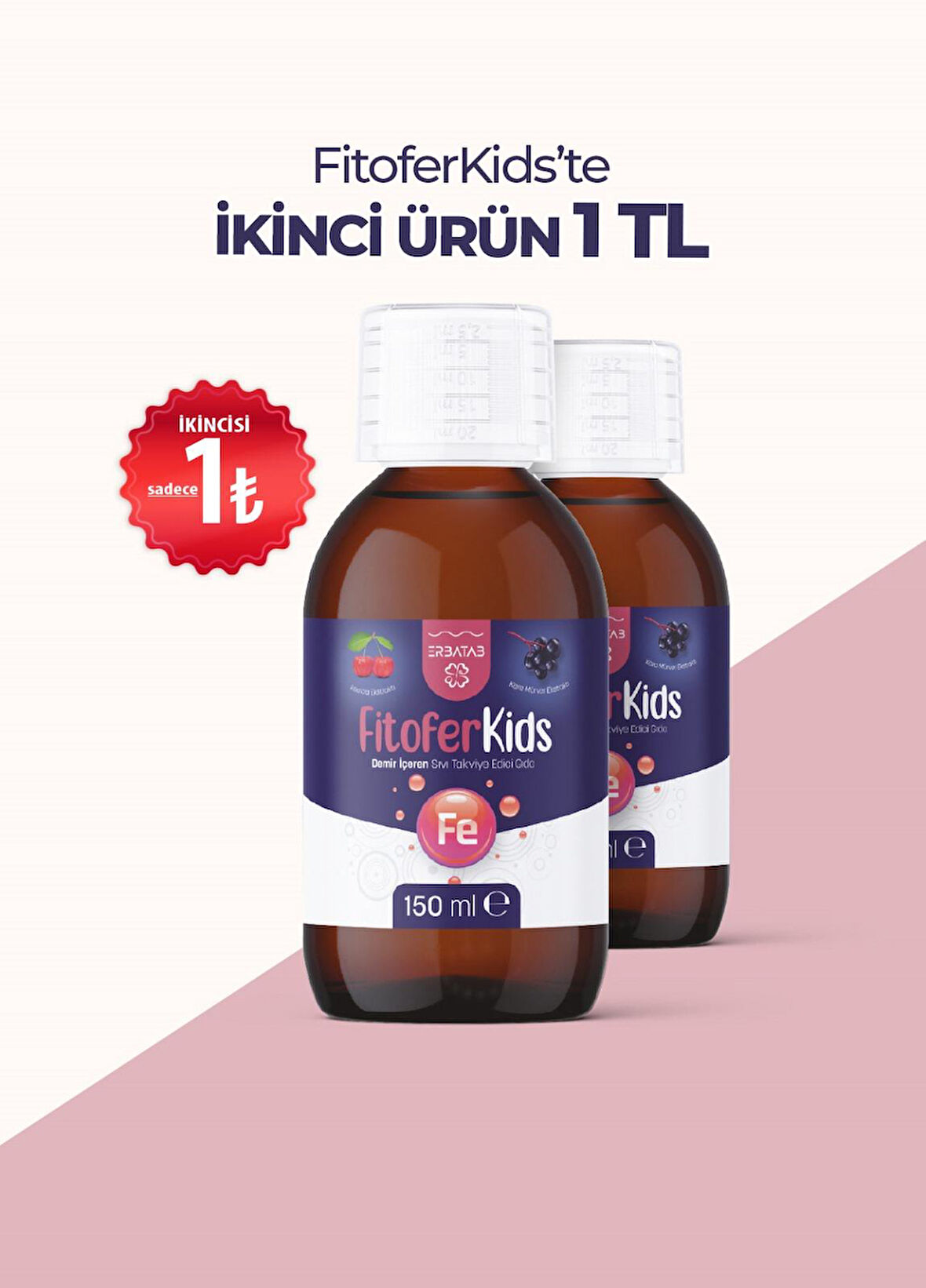 Erbatab Fitofer Kids Çocuk Demir Takviyesi 150 ML