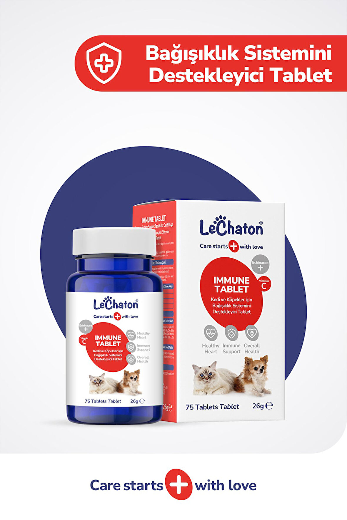 Premium Immune C - Kedi Ve Köpekler Için Bağışıklık Sistemini Destekleyici Tablet 75 Tablet