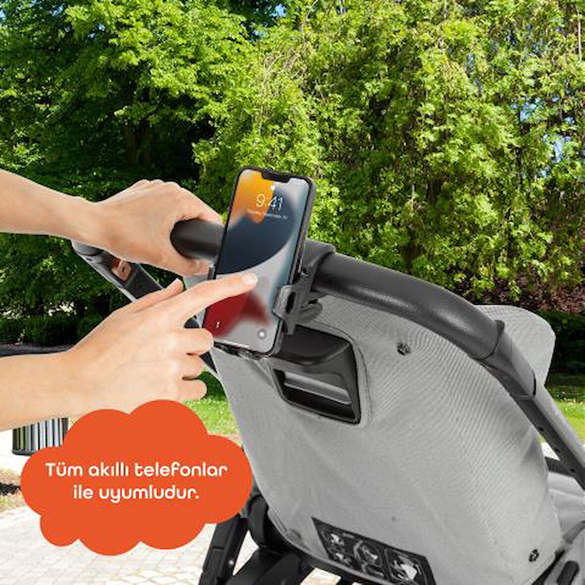 Gezenbebe 4'lü Seyahat Aksesuarları Seti - Bardak Tutucu, Telefon Tutucu, 2 Bebek Arabası Kancası, Eminyet Kemer Klipsi