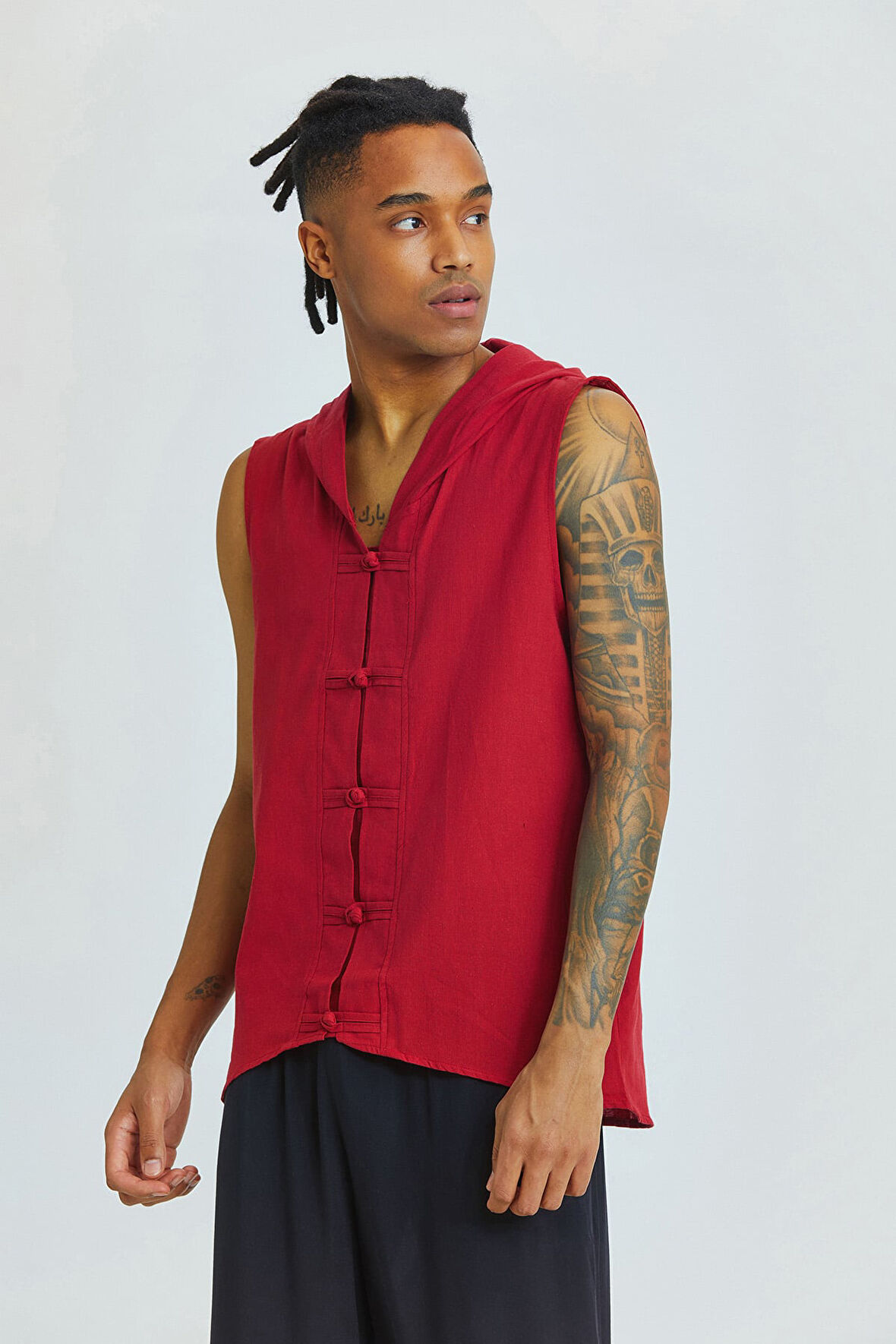 Kapüşonlu Gömlek Kırmızı | XL