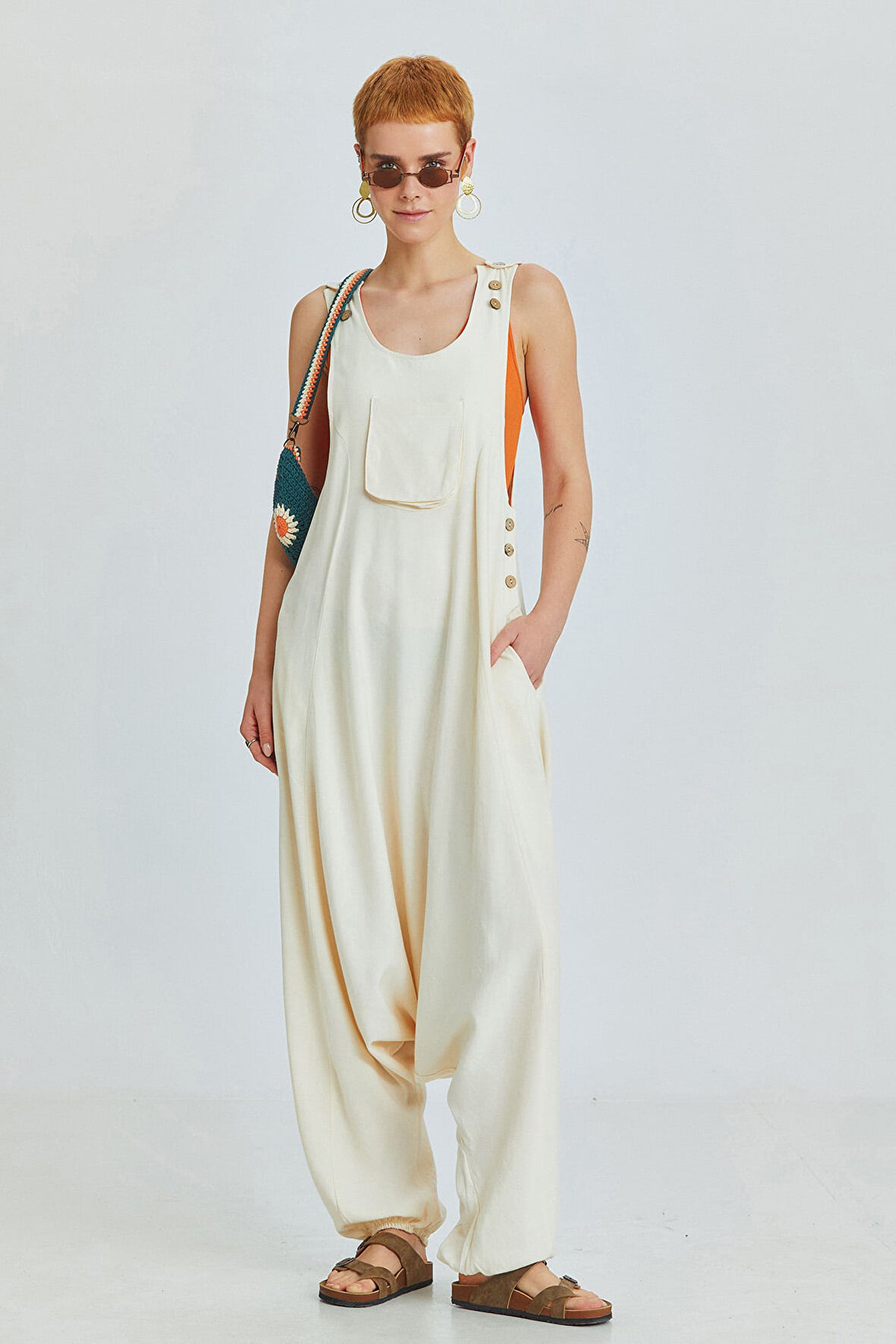 Otantik Şalvar Tulum Bej | M/L