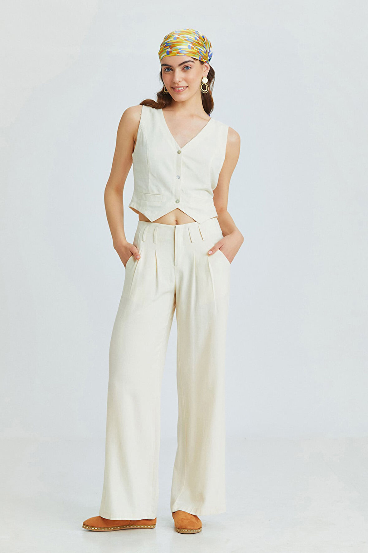 Pilili Bohem Pantolon Bej | L