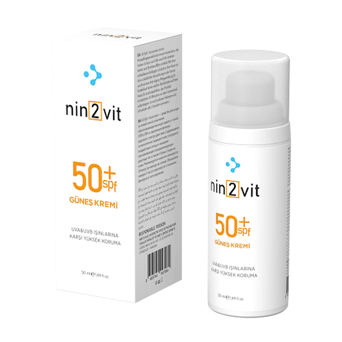 nin2vit SPF+50 Güneş Kremi 50ml