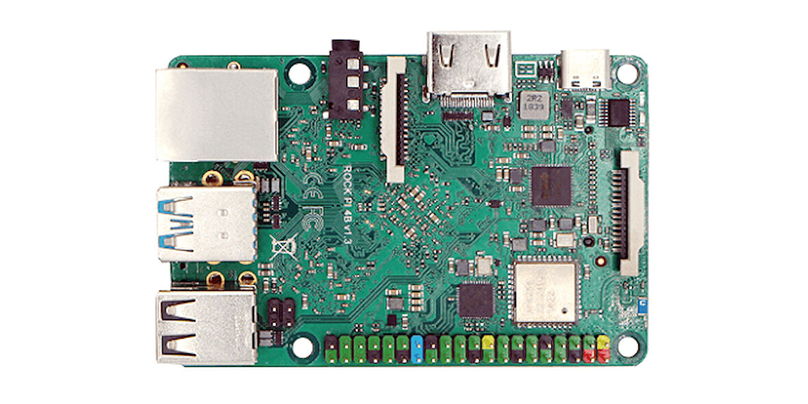 Rock Pi 4B+ Geliştirme Kartı - 2GB DDR4 16GB EMMC