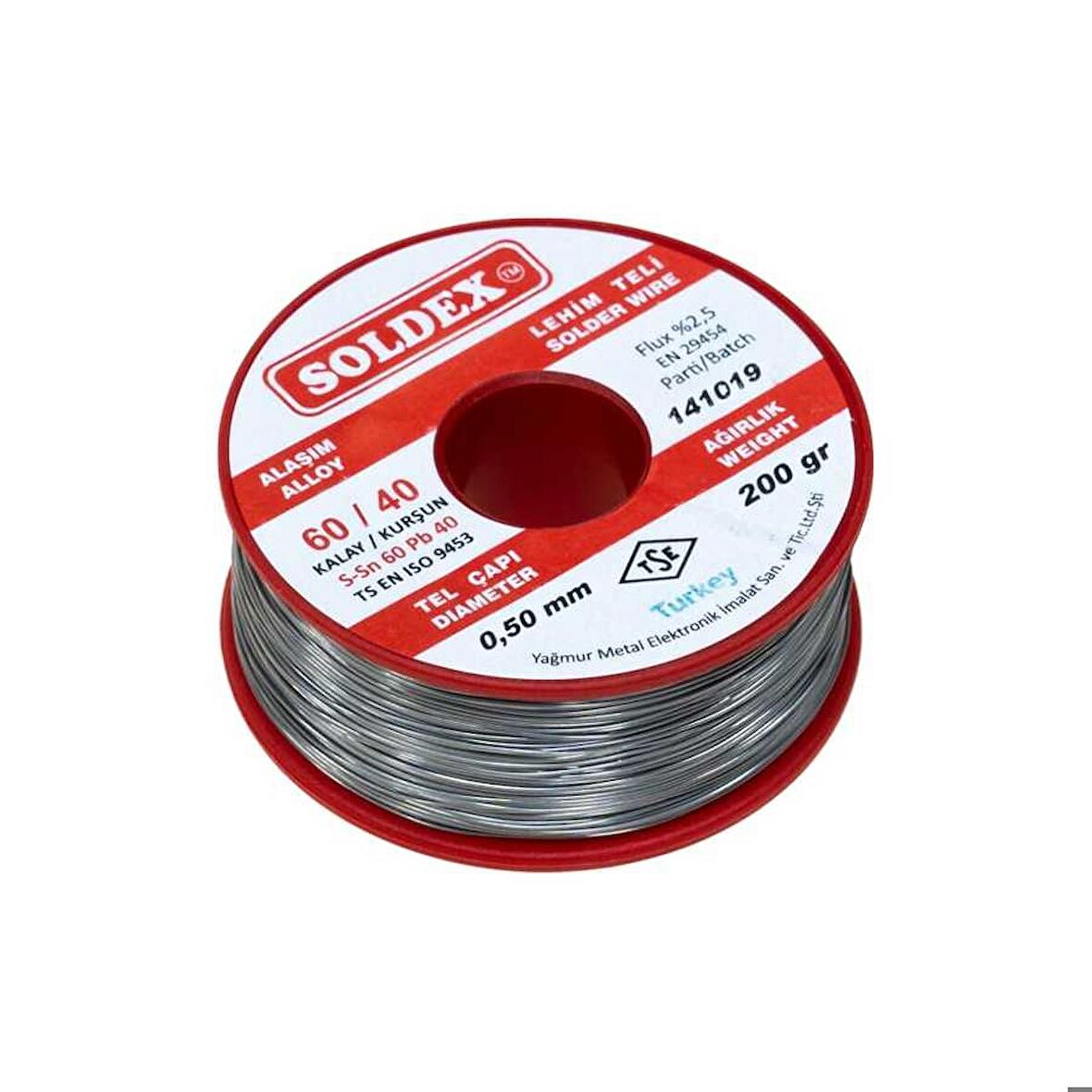 Soldex 0.5 mm 200 g Lehim Teli (%60 Sn / %40 Pb)