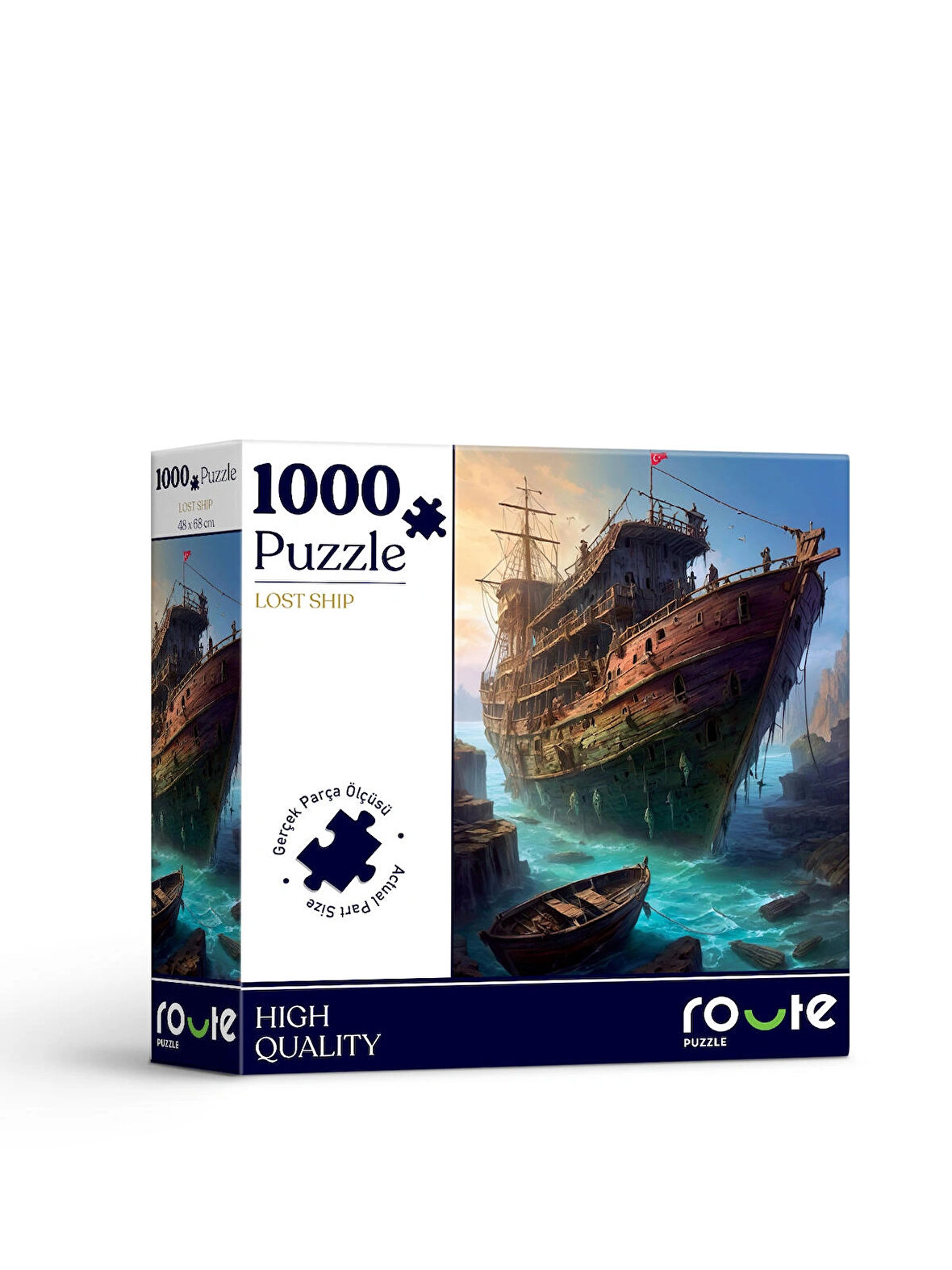 1000 Parça LOST SHIP Puzzle 48 X 68 CM