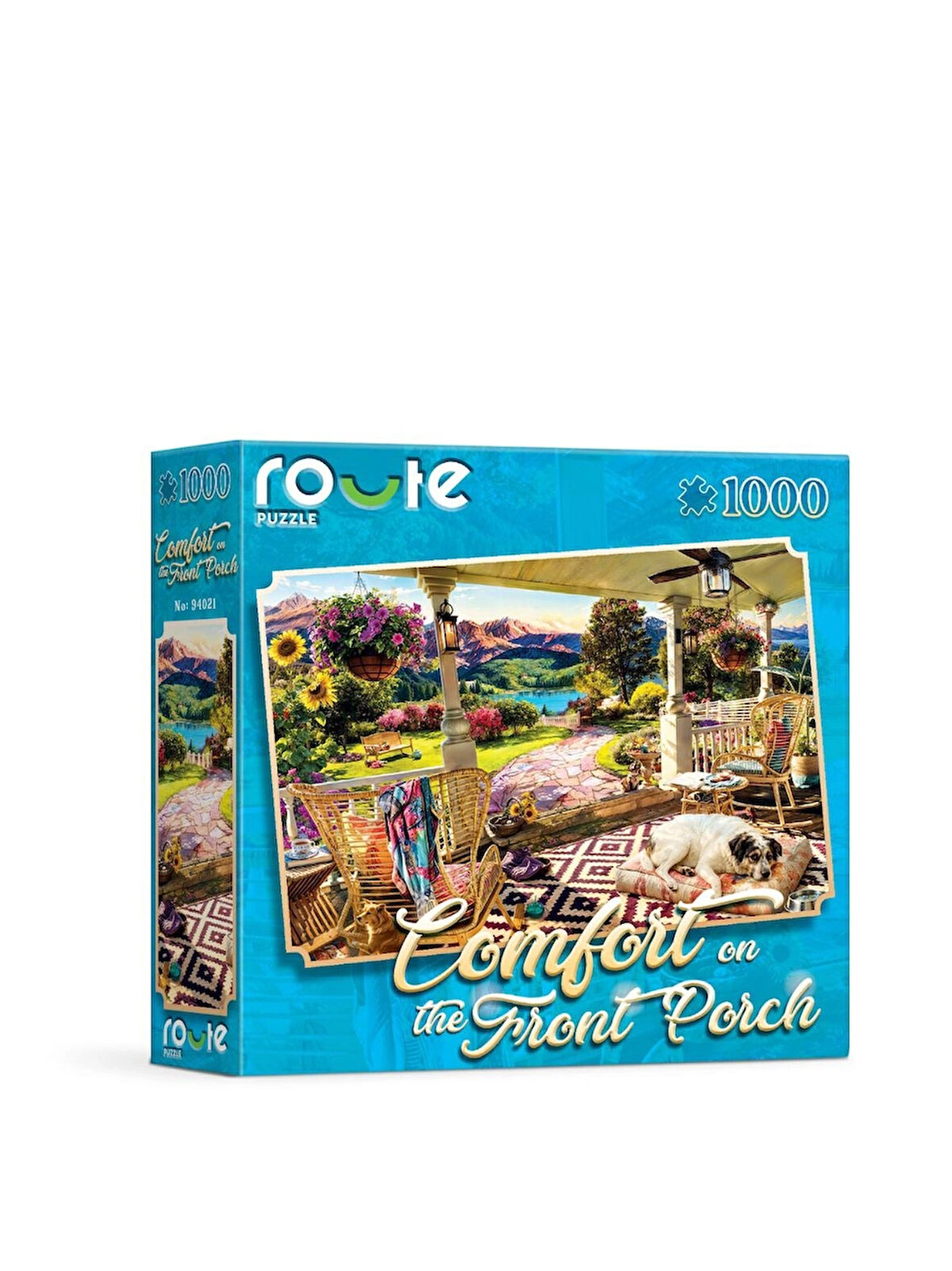Puzzle 1000 Parça -- Ön Verenda'da Doğa ve Huzur Manzaralı Puzzle