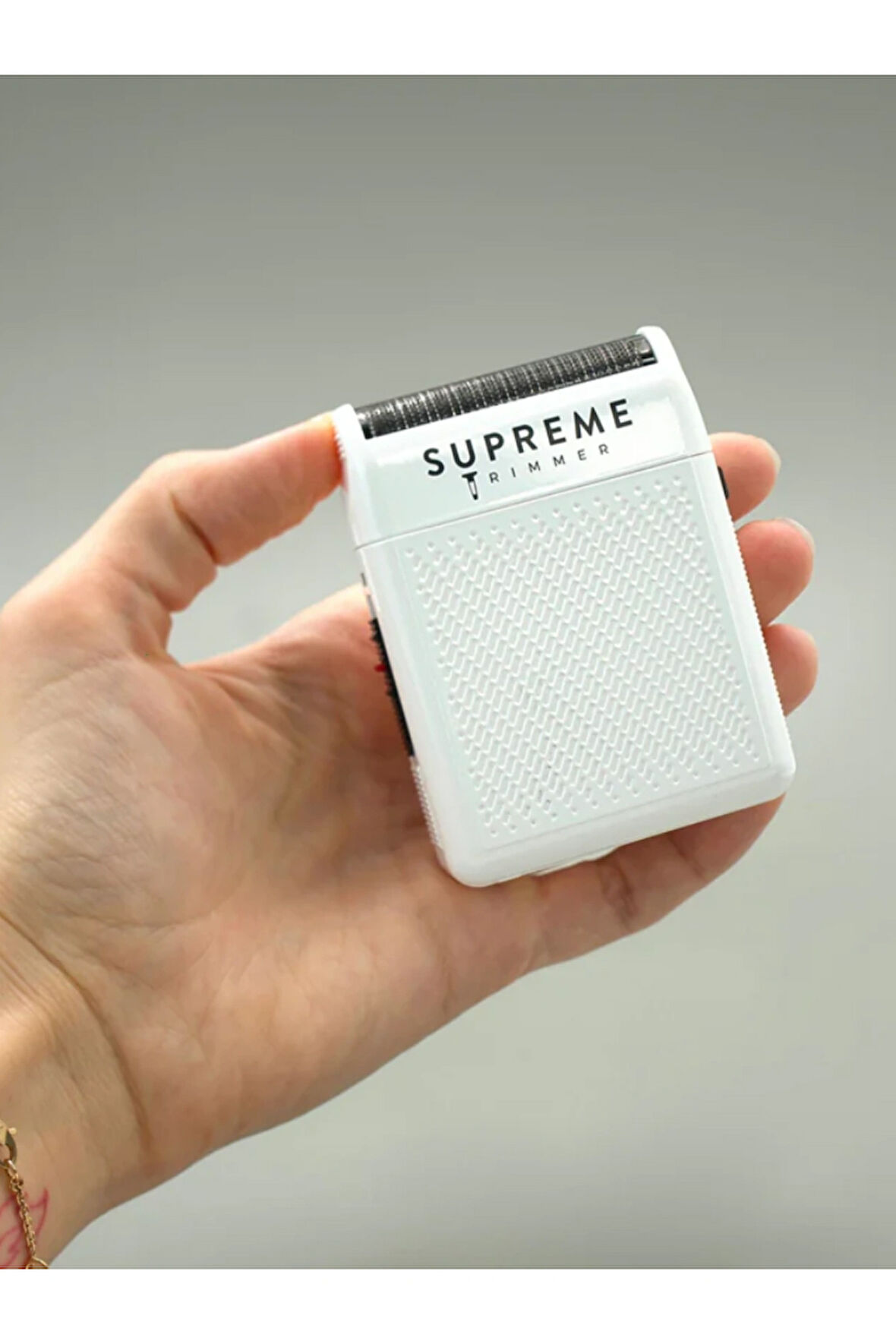 Supreme Trimmer Beyaz Solo Tek Folyo Shaver | 7800 RPM Motor Seyahat Kilitli Uzun Pil Ömrü