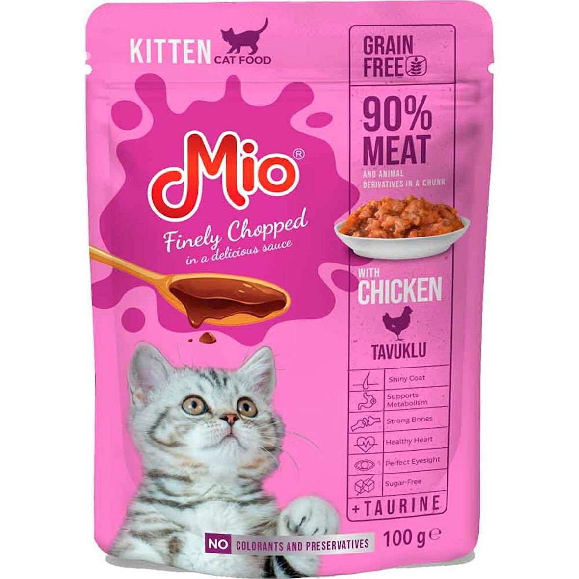 Mio Yavru Kedi Yaş Mama Tavuk Etli 100 Gr