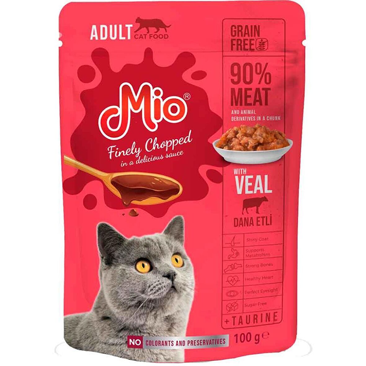 Mio Kedi Yaş Mama Dana Etli 100 Gr