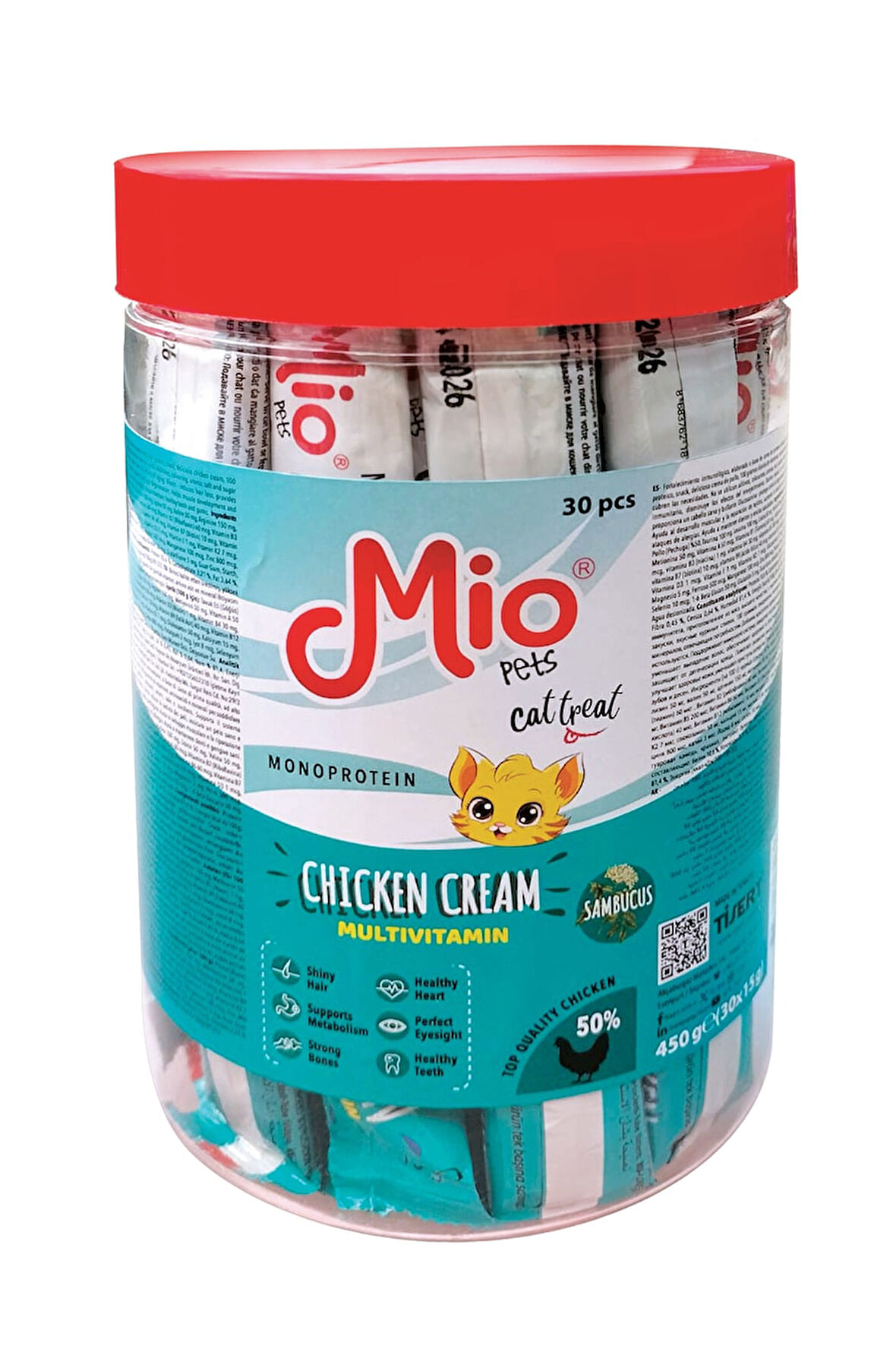 Mio Kedi Ödül Krema Multivitamin Tavuklu 15 Gr x 30