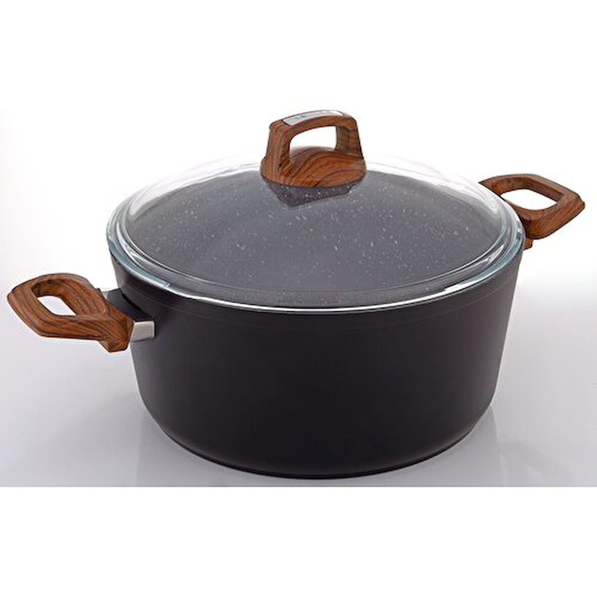 Bonera Vogue Granit 26 cm Tencere Ahşap Kulp