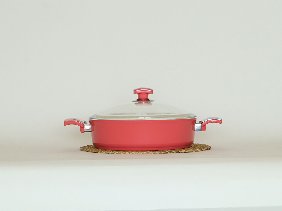 Bonera Seramik 28 Cm Karnıyarık Tencere Pembe