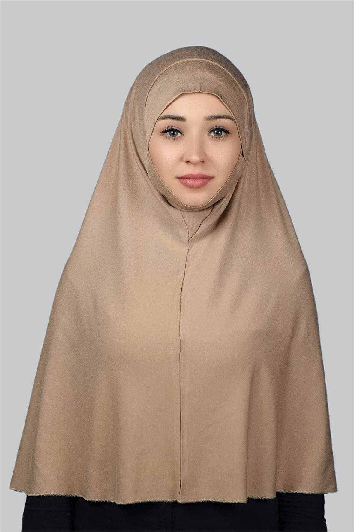 Hazır Türban Peçeli Pratik Eşarp Tesettür Nikaplı Hijab - Namaz Örtüsü Sufle (3XL)