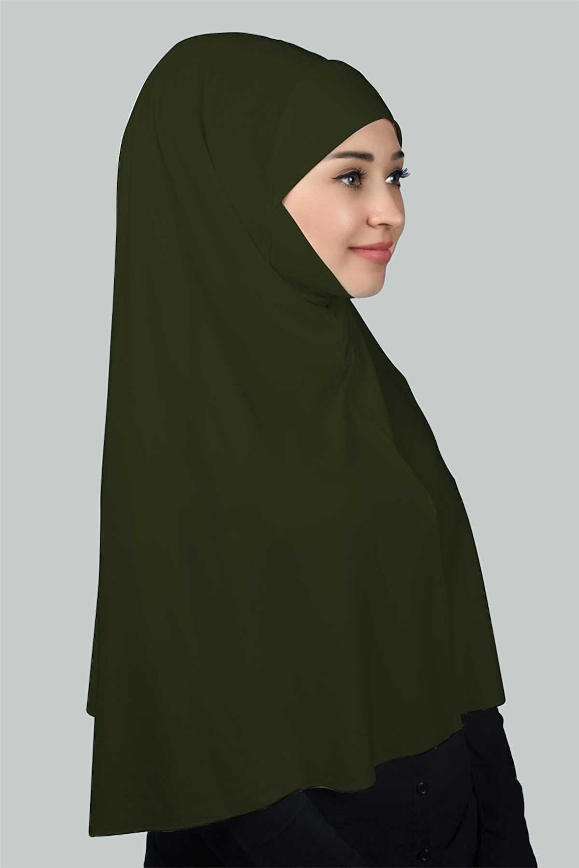 Hazır Türban Peçeli Pratik Eşarp Tesettür Nikaplı Hijab - Namaz Örtüsü Sufle (3XL)