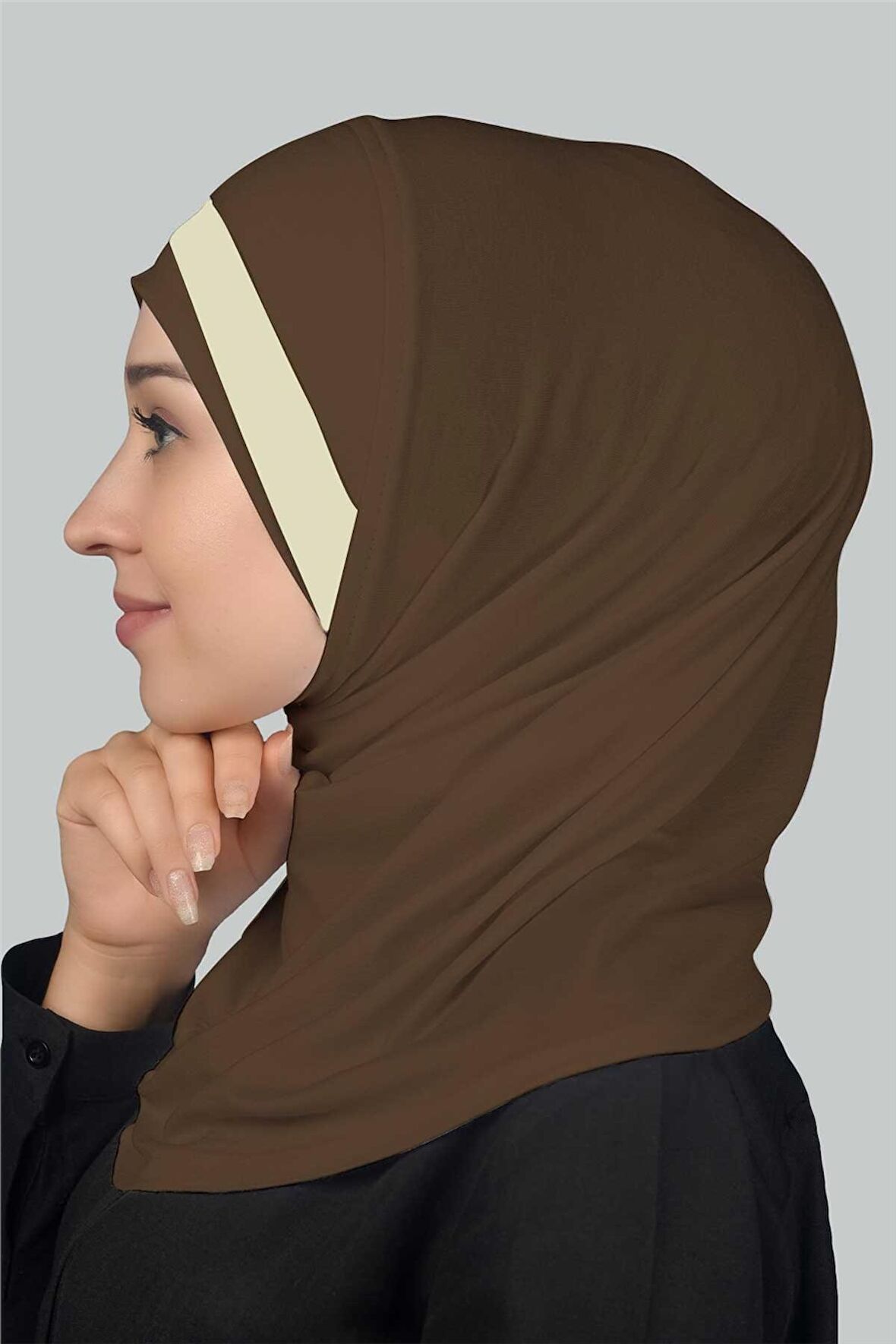 Pratik Eşarp Hazır Türban Özel Hilal Detaylı Hijab