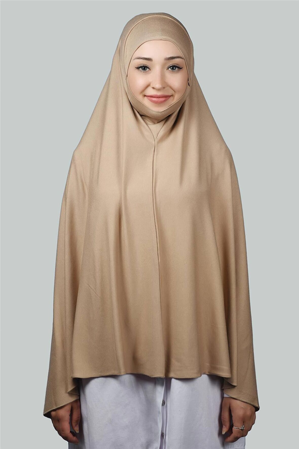Hazır Türban Peçeli Pratik Eşarp Tesettür Nikaplı Hijab - Namaz Örtüsü Sufle (5XL)