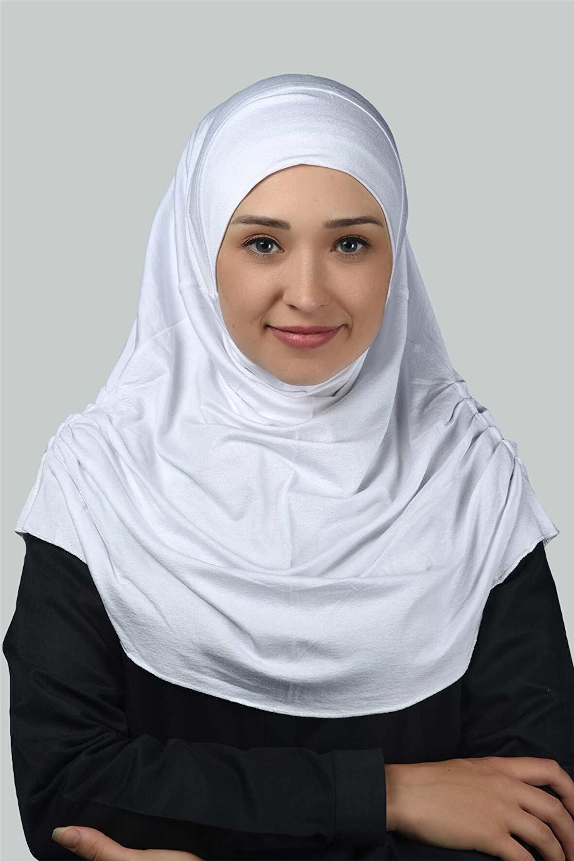 Hazır Türban Büzgülü Pileli Pratik Eşarp Tesettür Hijab - Namaz Örtüsü