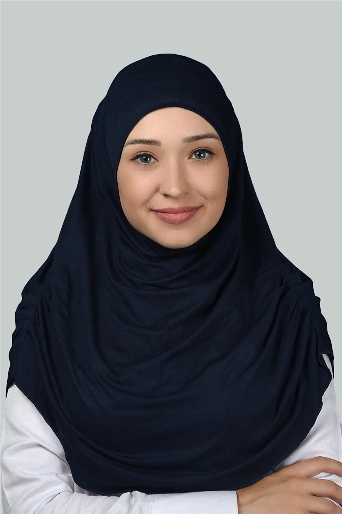 Hazır Türban Büzgülü Pileli Pratik Eşarp Tesettür Hijab - Namaz Örtüsü