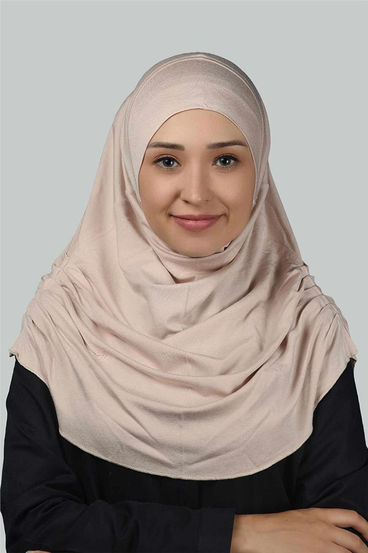 Hazır Türban Büzgülü Pileli Pratik Eşarp Tesettür Hijab - Namaz Örtüsü