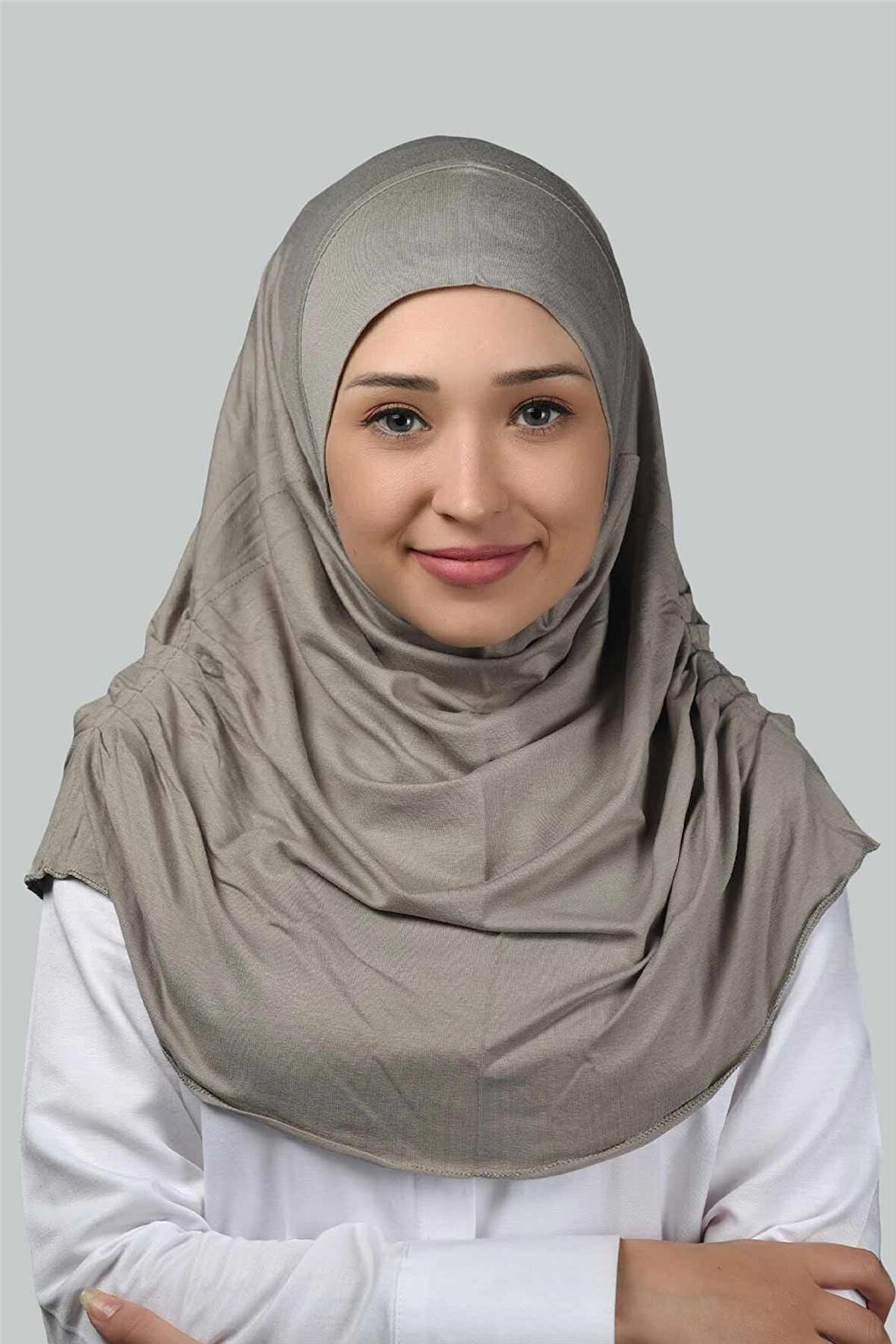 Hazır Türban Büzgülü Pileli Pratik Eşarp Tesettür Hijab - Namaz Örtüsü
