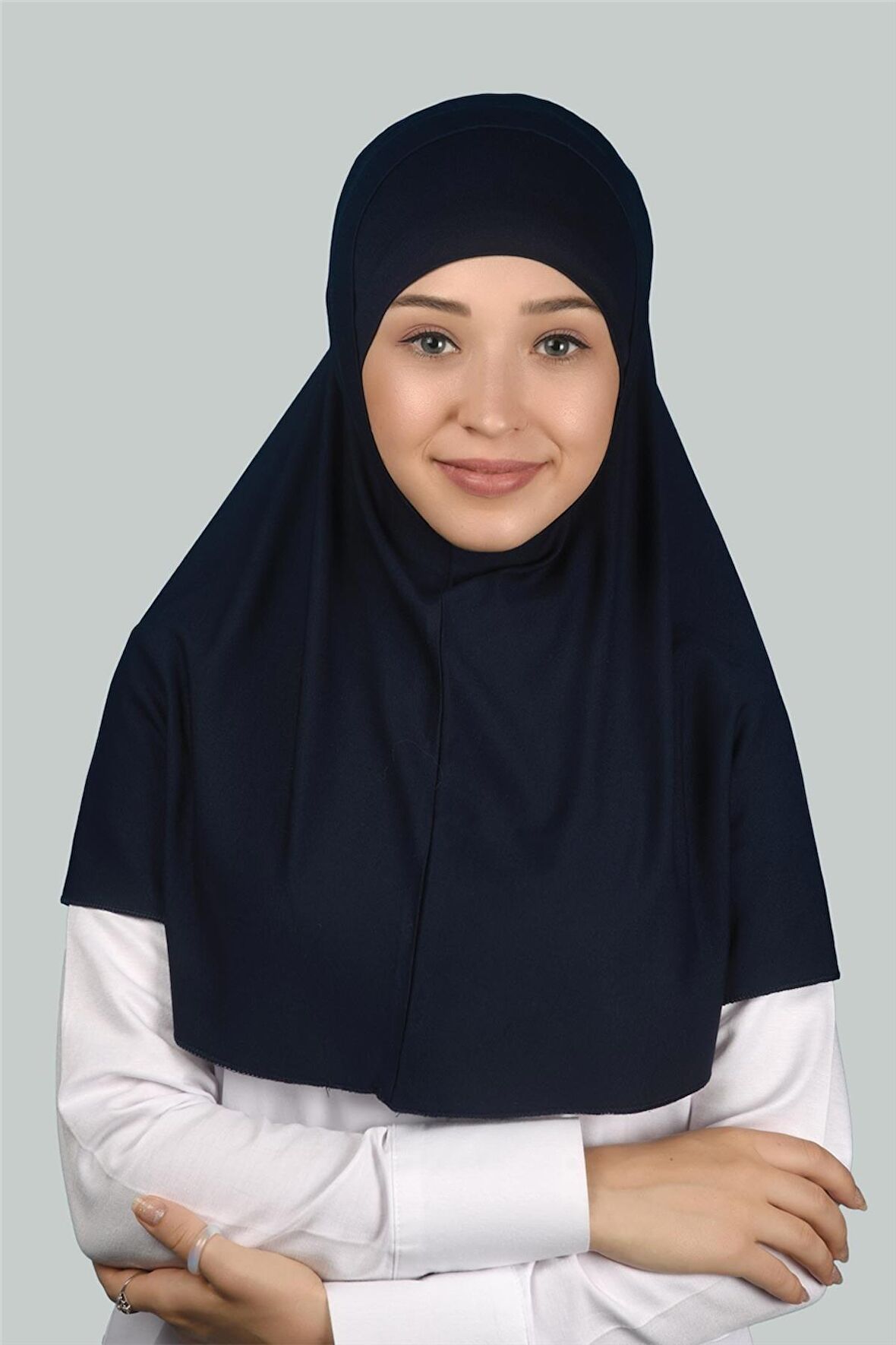İkili Set Pratik Eşarp Hazır Türban ve Hijab Tesettür Bonesi (XL)